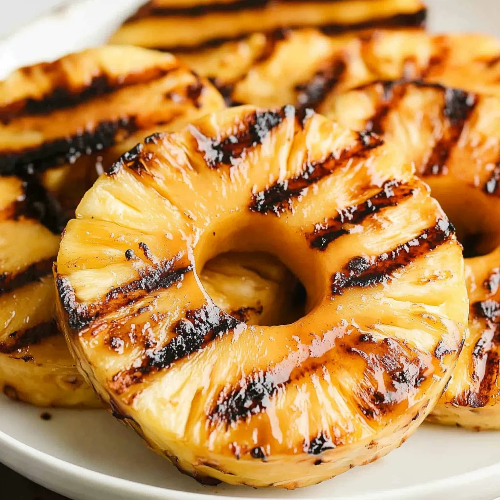 Spicy Grilled Pineapple with Brown Sugar Glaze