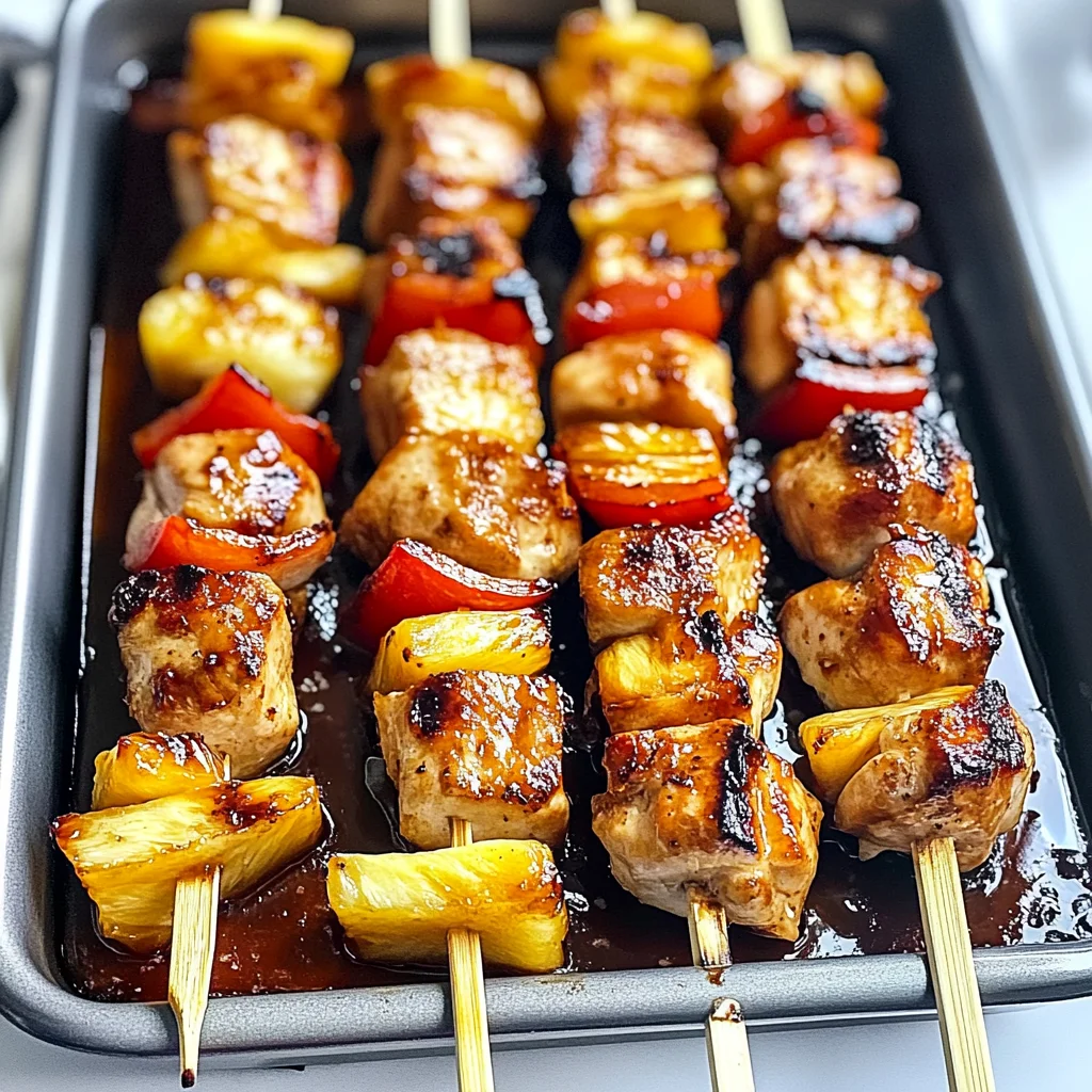 BBQ Pineapple Chicken Kabobs