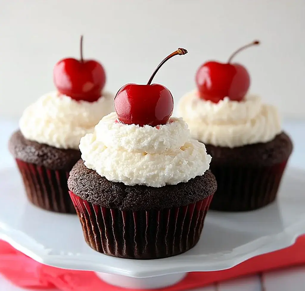 Cherry Cheesecake Stuffed Cupcakes