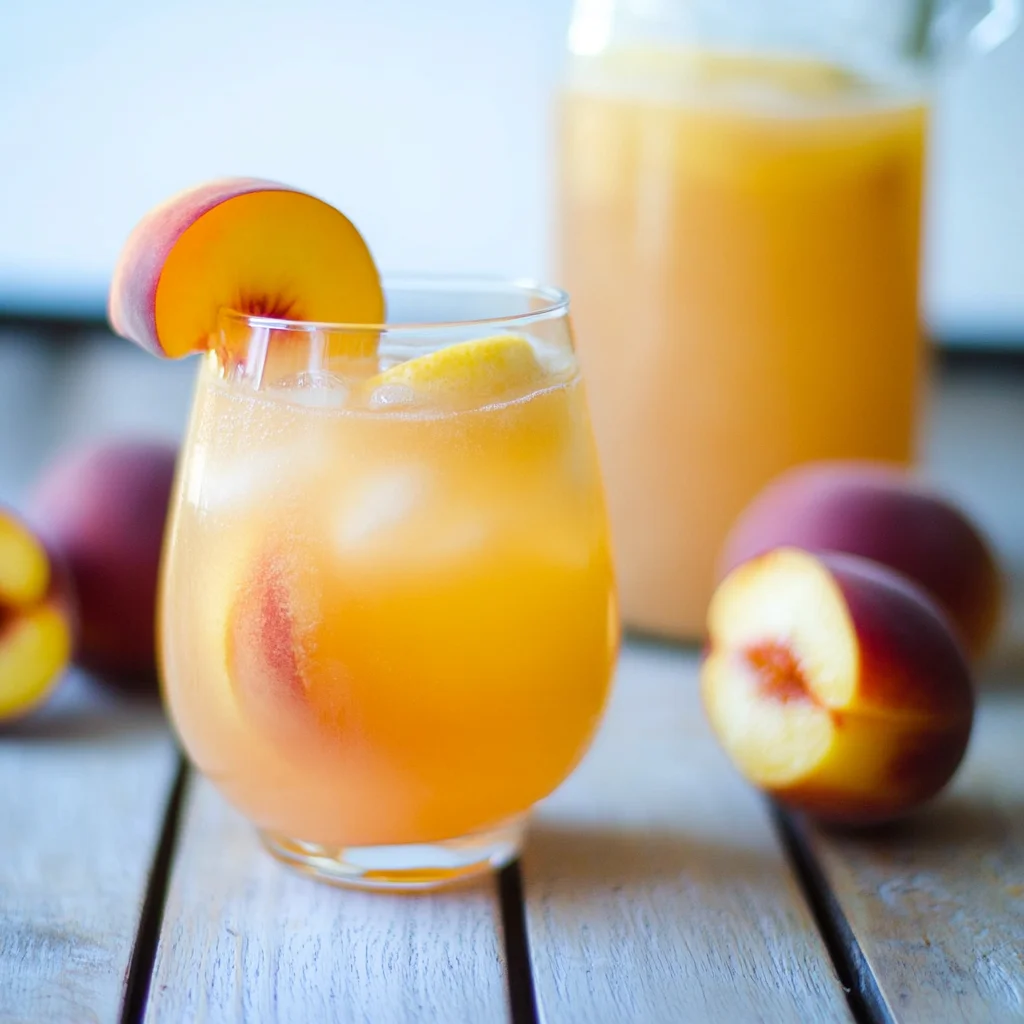 Ginger Peach Lemonade
