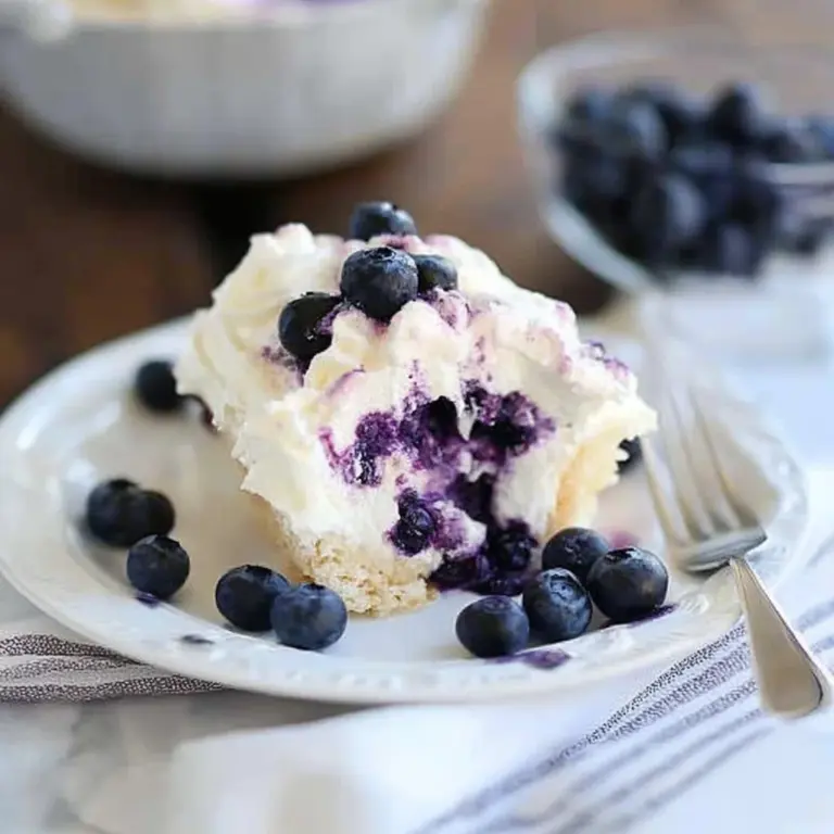 Heavenly Blueberries and Cream Angel Dessert