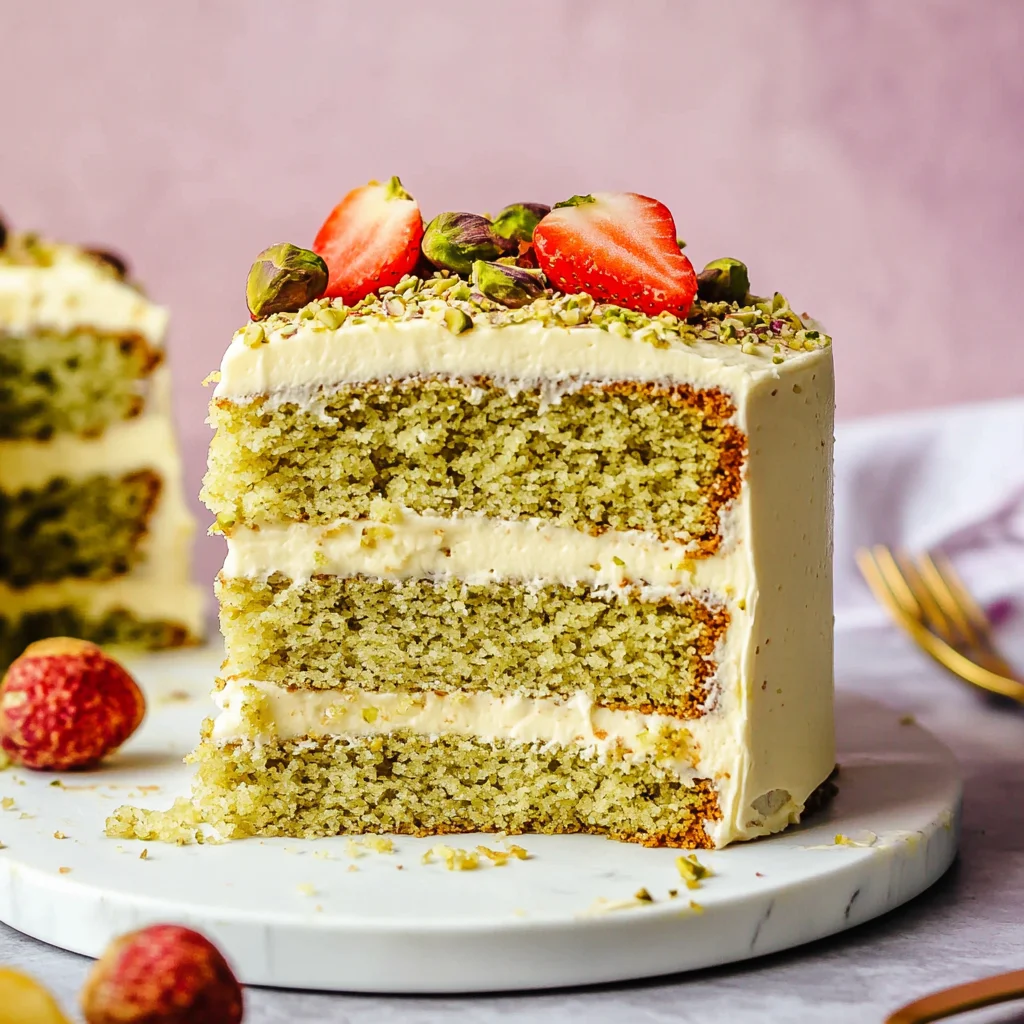 Lemon Pistachio Cake with Lovely Lemon Frosting