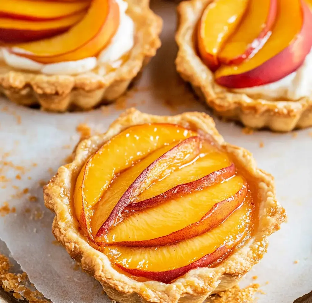 Mini Peach and Cream Cheese Tarts