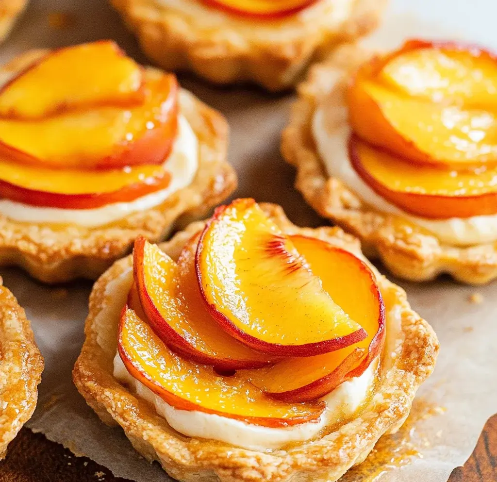 Mini Peach and Cream Cheese Tarts