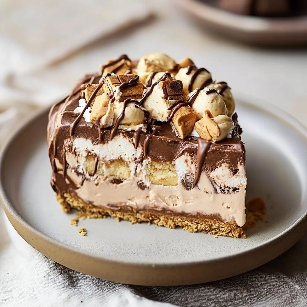 Peanut Butter S'mores Ice Cream Cake