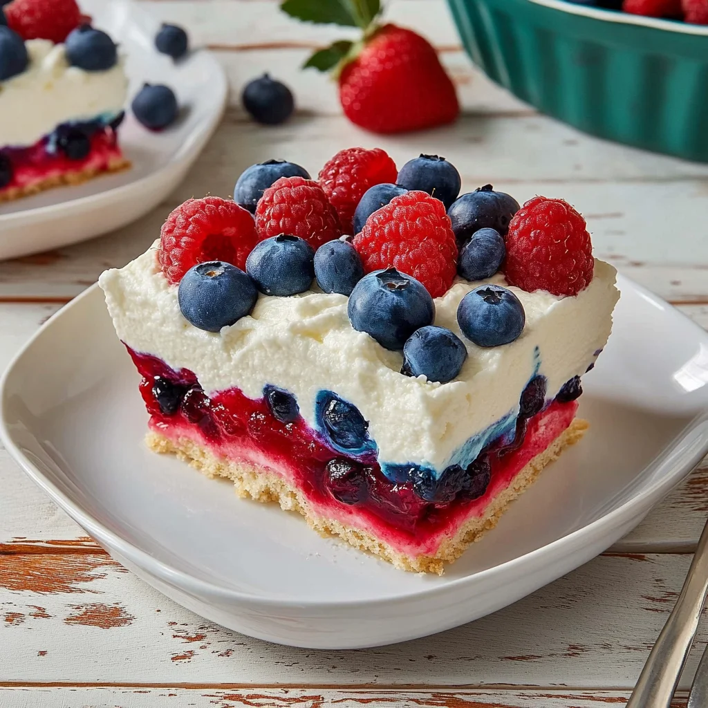 Red, White, and Blue Berry Dessert
