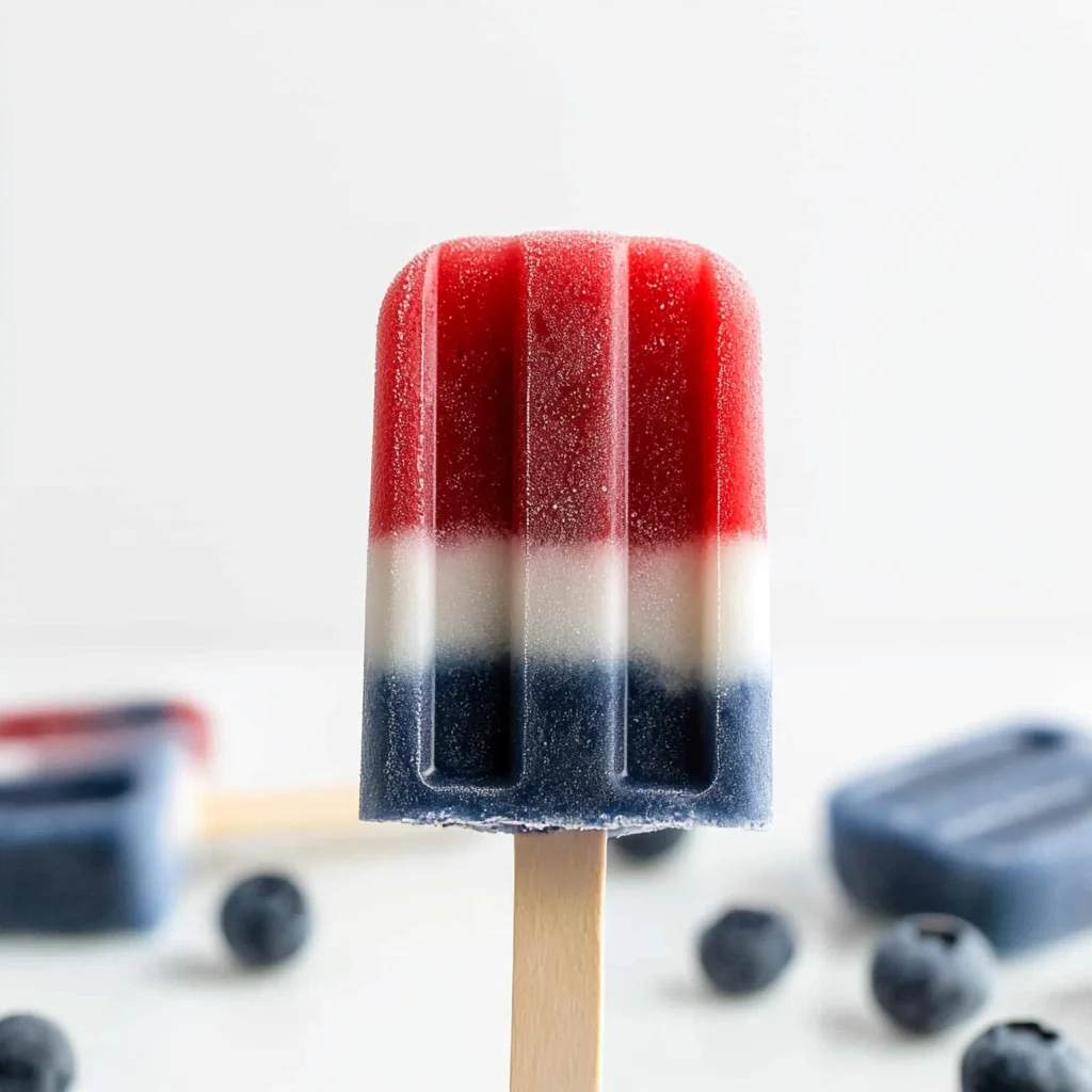Red, White and Blue Popsicles