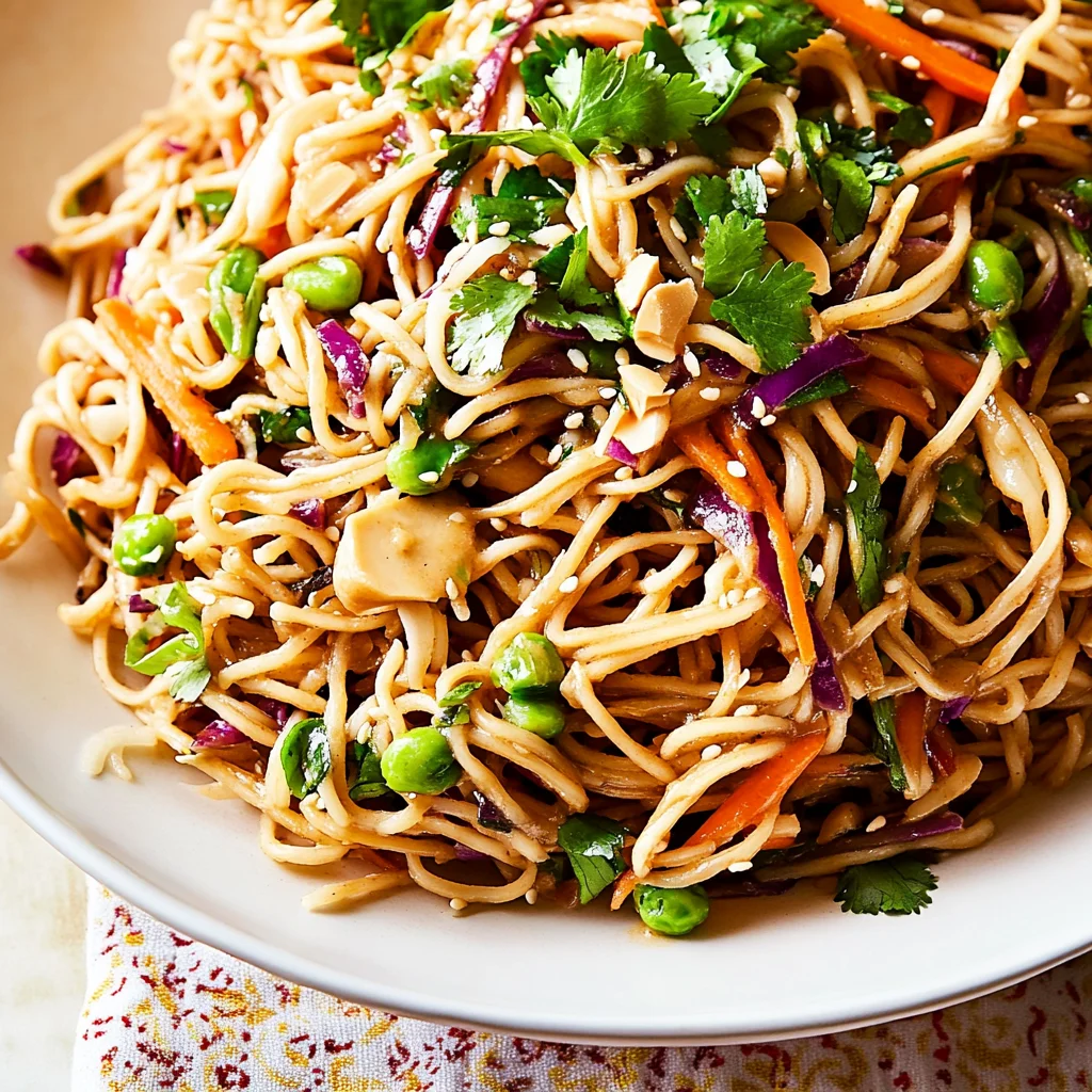Asian Noodle Salad in Peanut Dressing