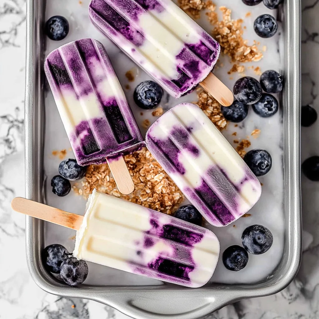 Blueberry Cheesecake Popsicles