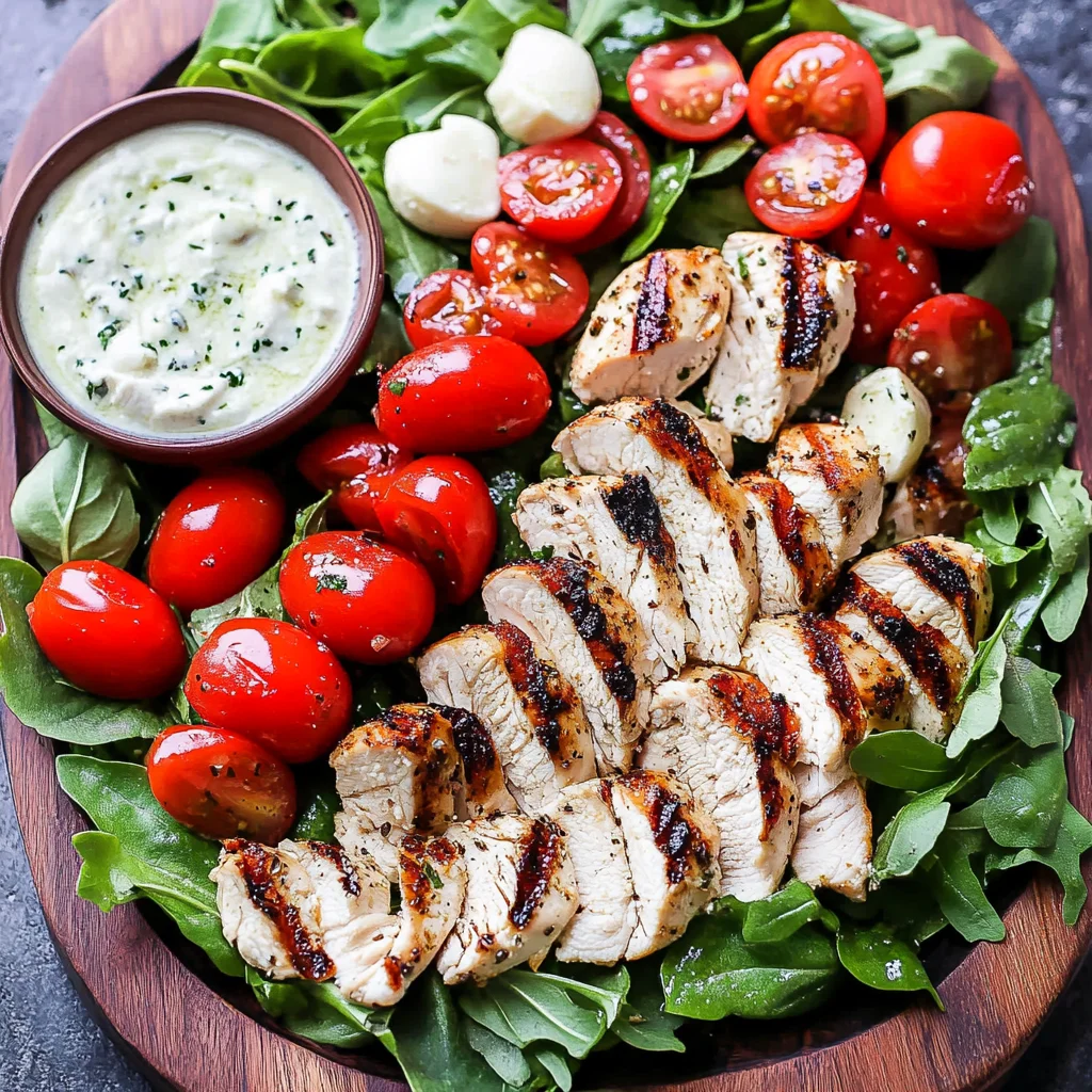 Caprese Grilled Chicken Salad