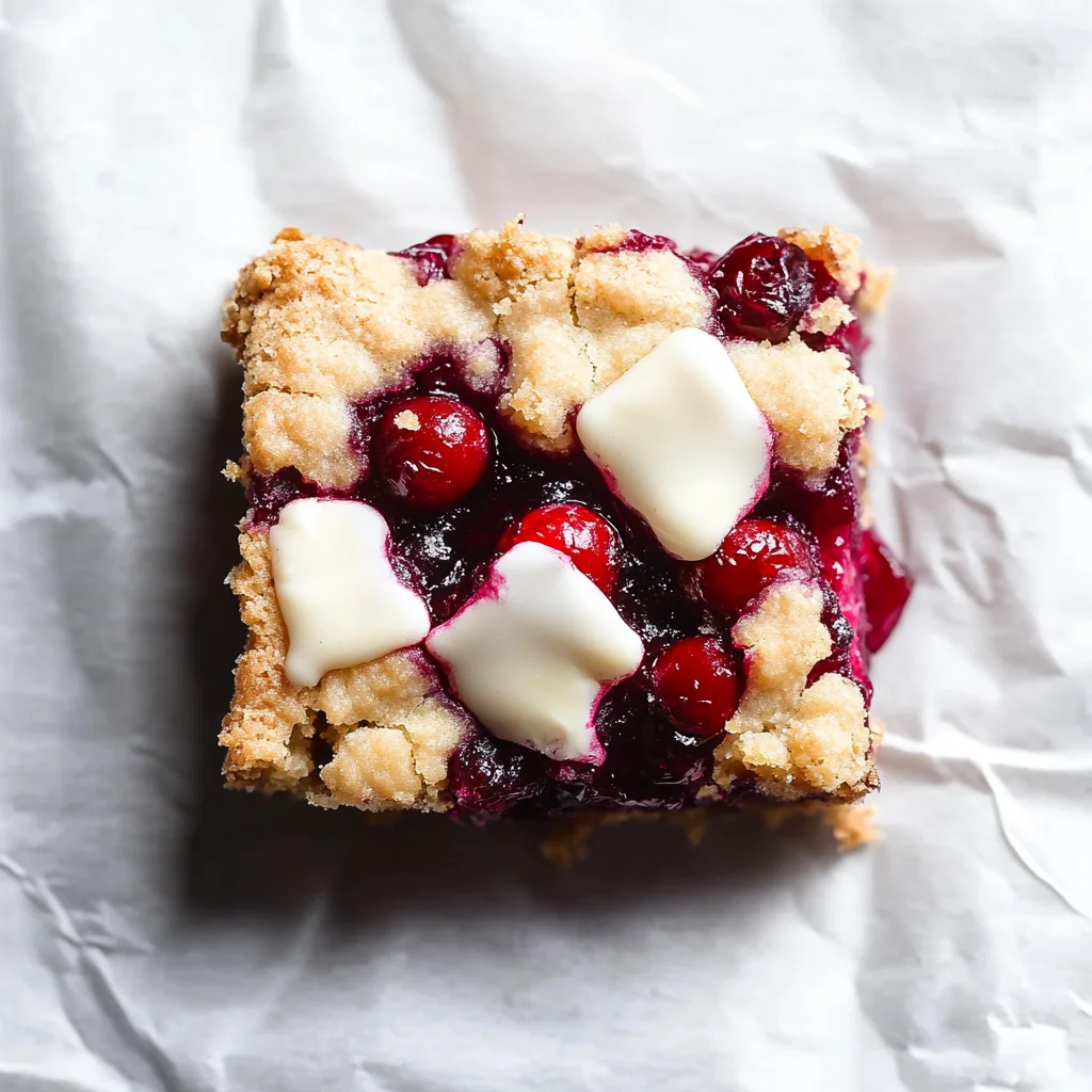 Cranberry Crumble Bars Recipe