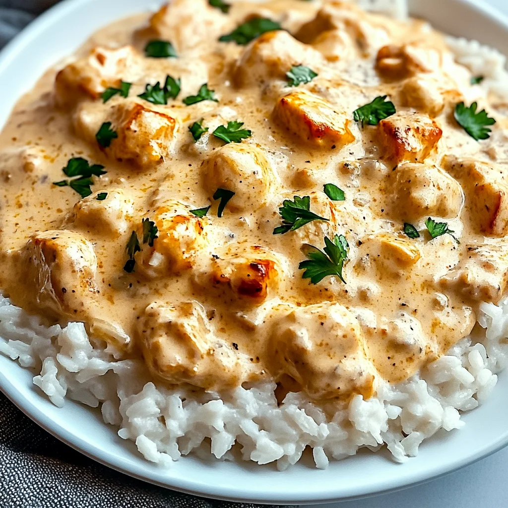 Creamy Smothered Chicken and Rice