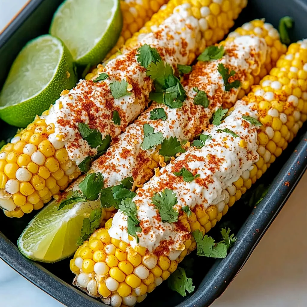 Crispy Air Fryer Street Corn - theamazingfood