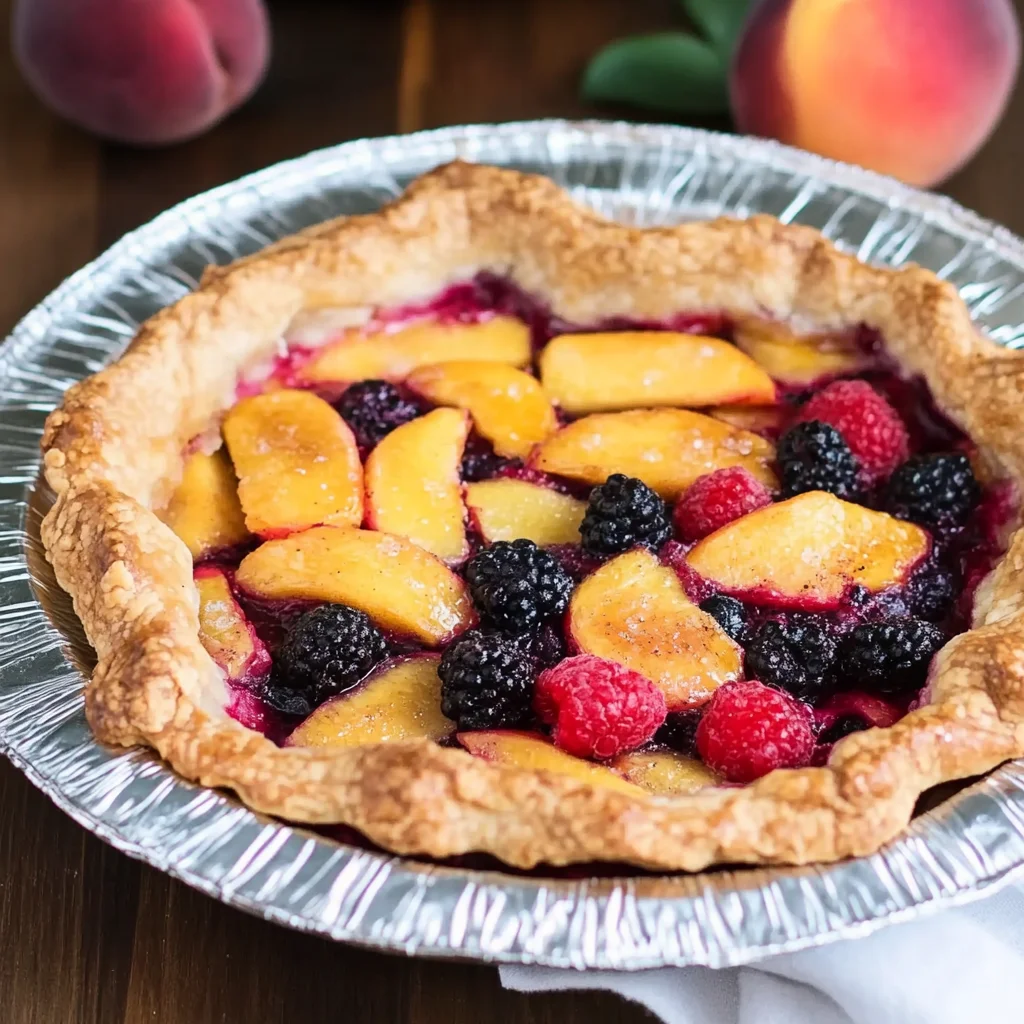 Grilled Berry Peach Pie
