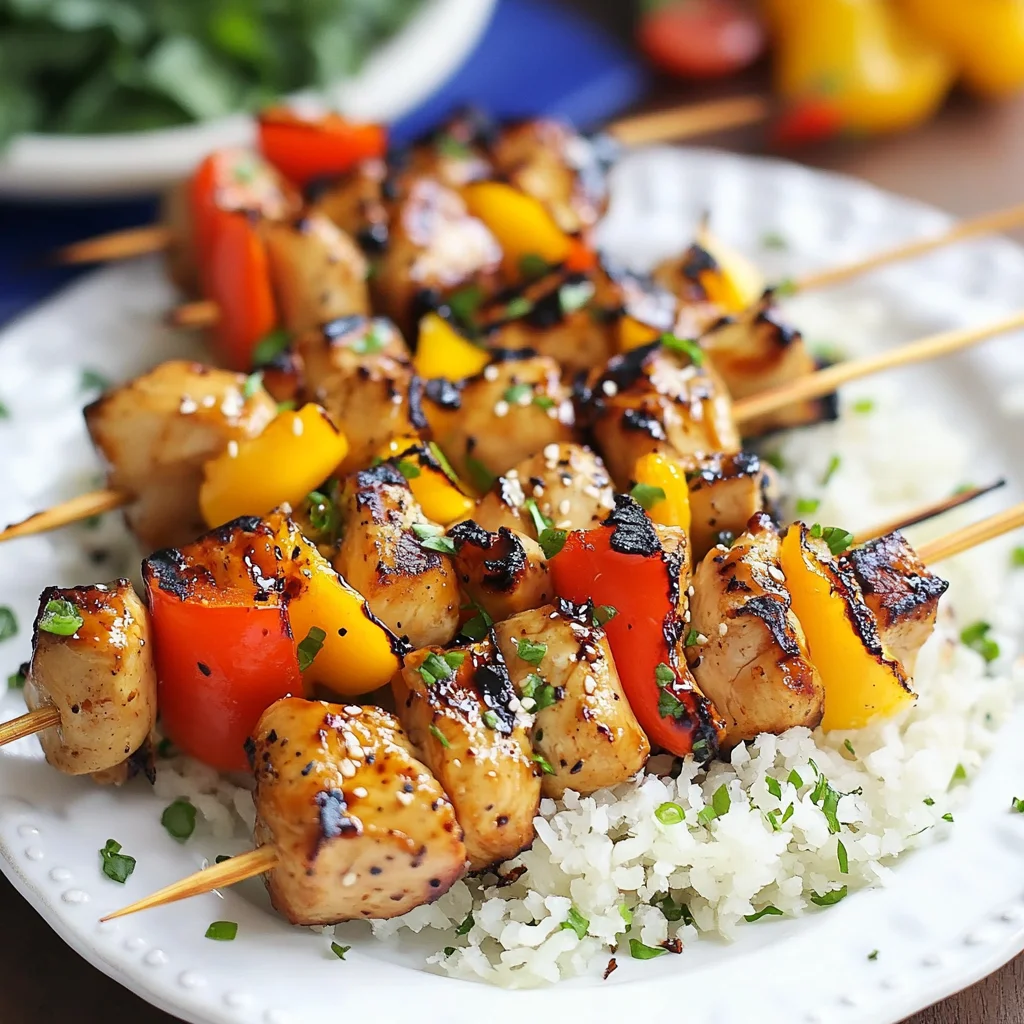 Grilled Teriyaki Chicken Kabobs