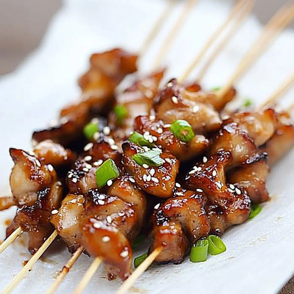 Honey Sesame Chicken Skewers