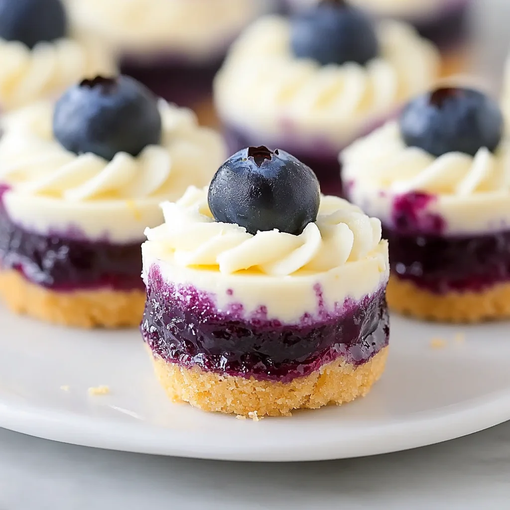 Juicy Mini Lemon Blueberry Cheesecakes