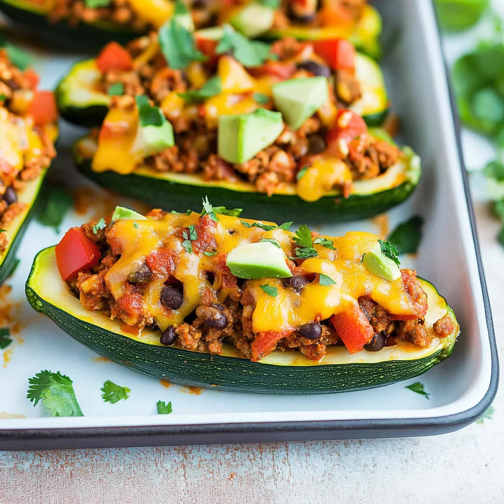 Mexican Stuffed Zucchini Boats Recipe