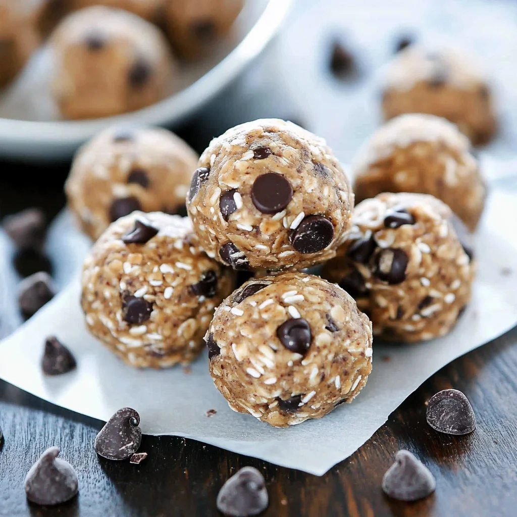 No Bake Chocolate Chip Energy Bites
