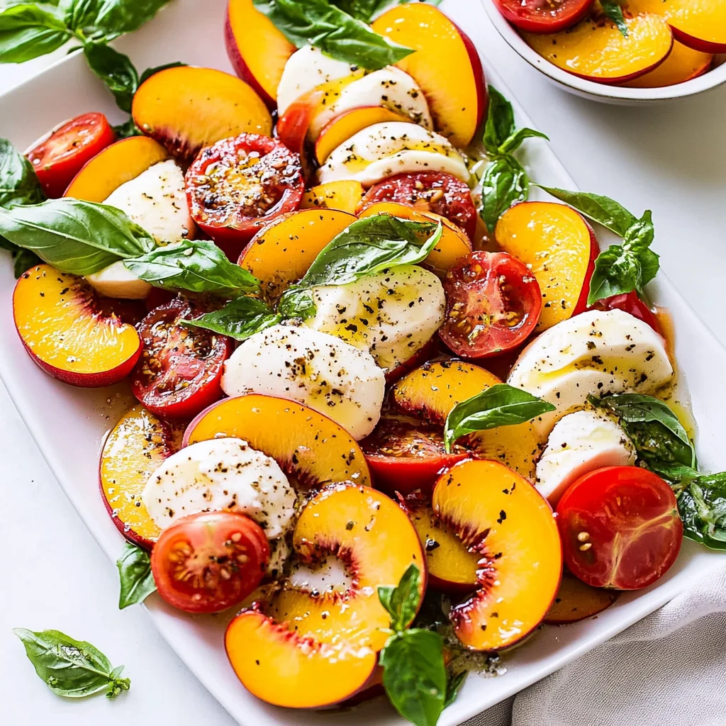 Peach Tomato Caprese Salad