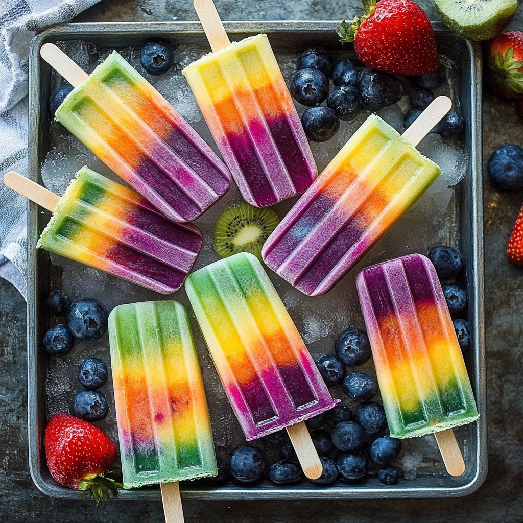 Rainbow Popsicles