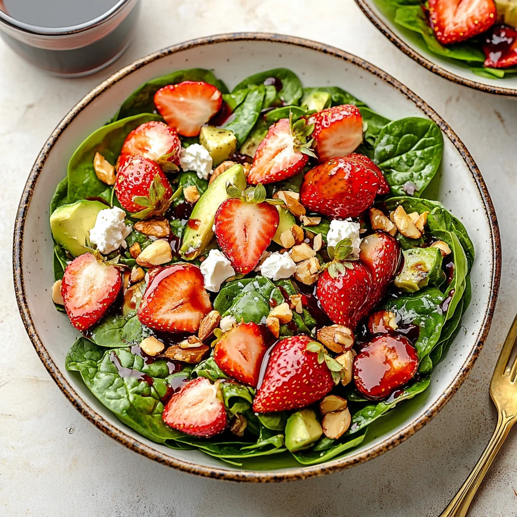Strawberry Spinach Salad with Strawberry Balsamic