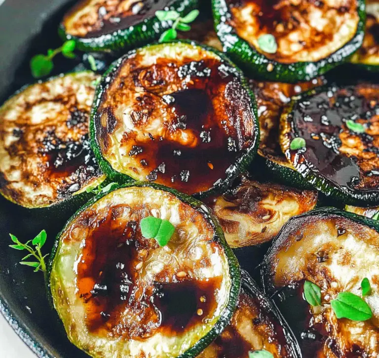 Easy Skillet Zucchini Recipe with Balsamic Reduction