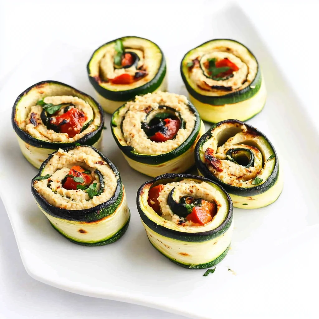 Grilled Zucchini Hummus Roll-Ups Recipe