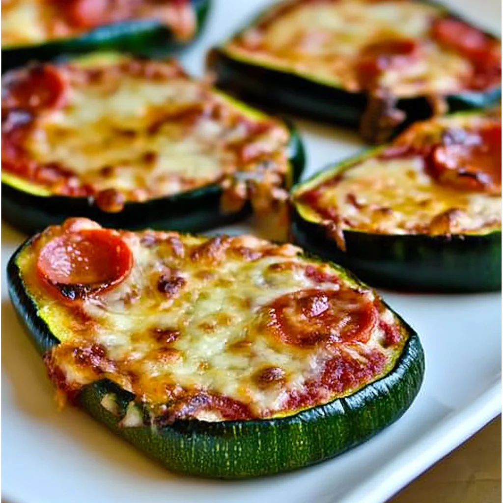 Grilled Zucchini Pizza Slices