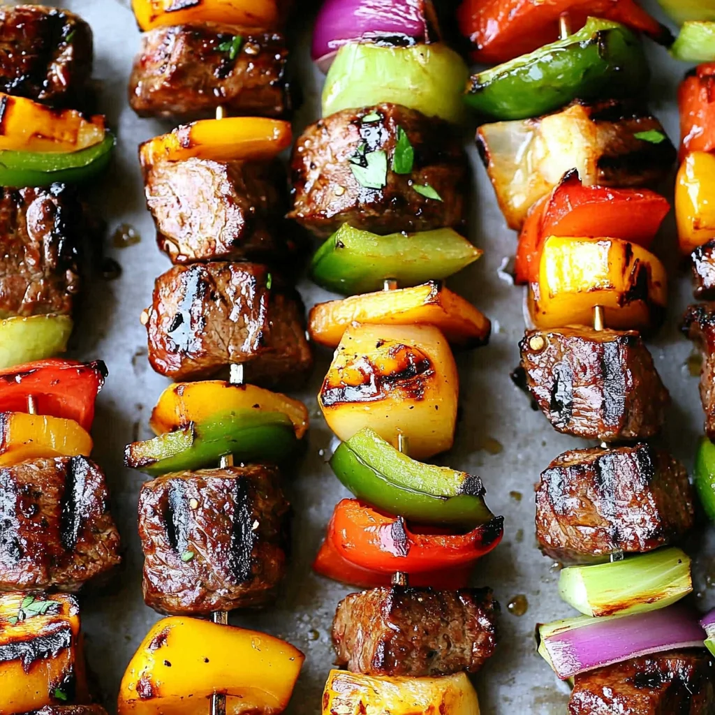 Hawaiian Steak Kabobs