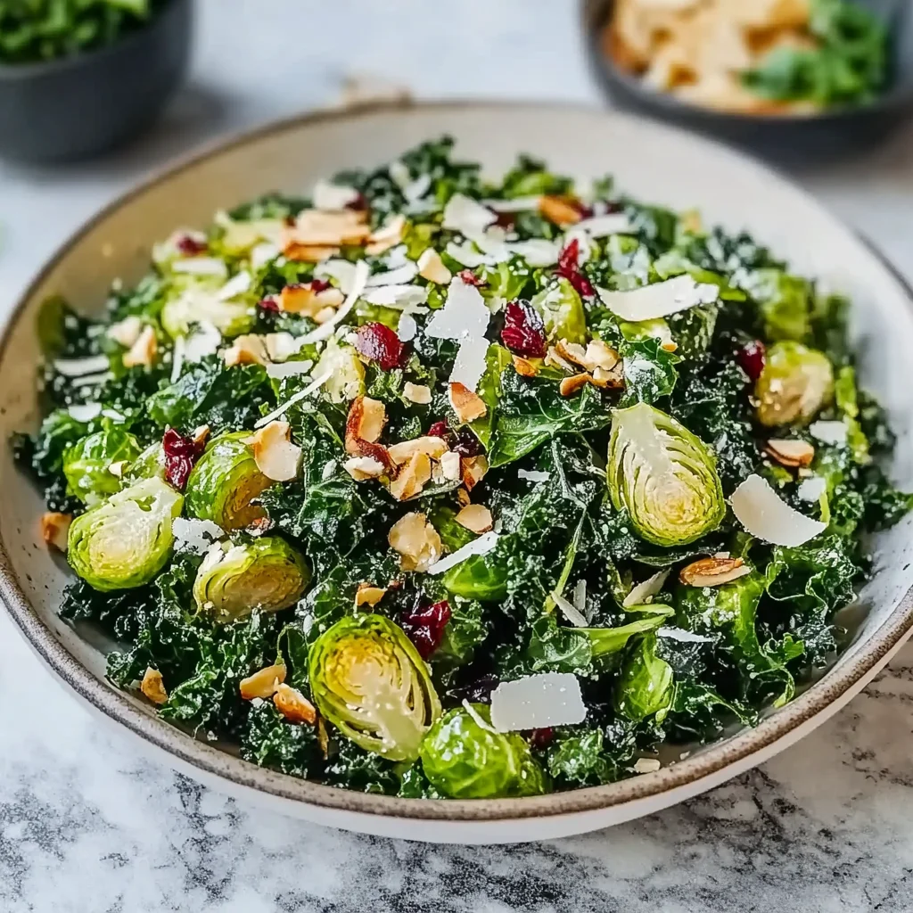 Kale and Brussels Sprout Salad