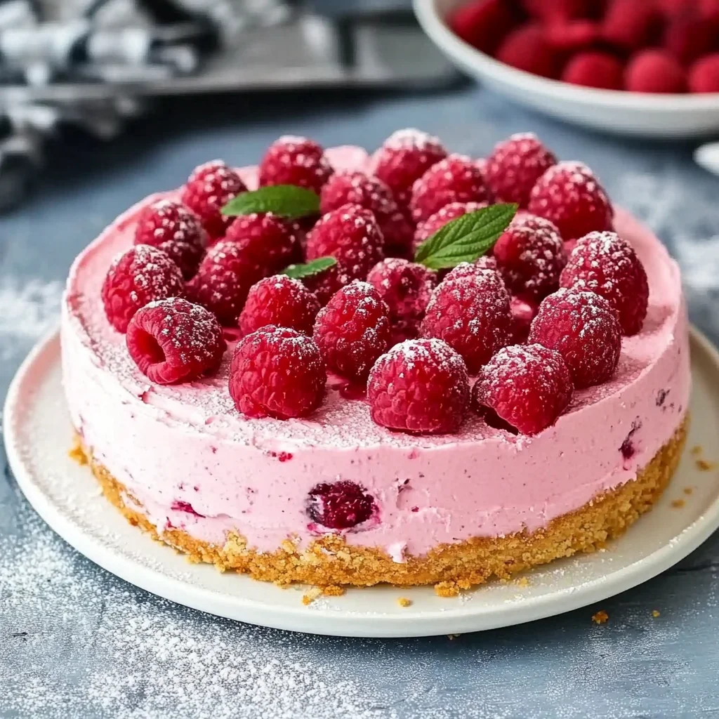 No Bake Raspberry Cheesecake