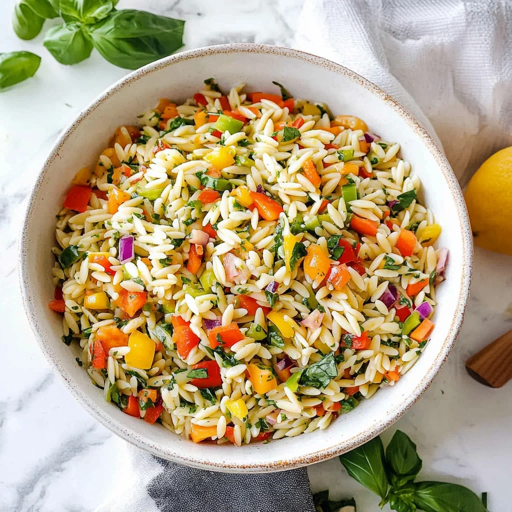 Rainbow Orzo Salad