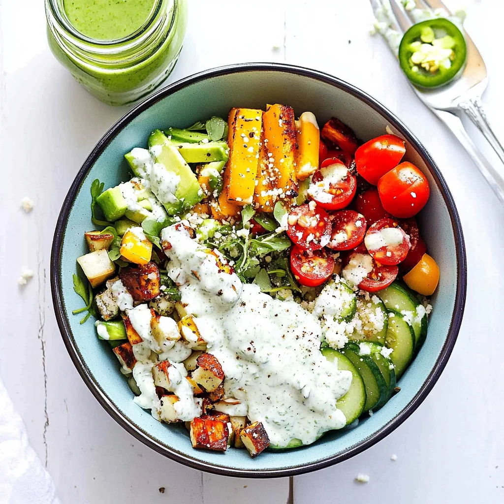 Rainbow Veggie Bowls with Jalapeño Ranch