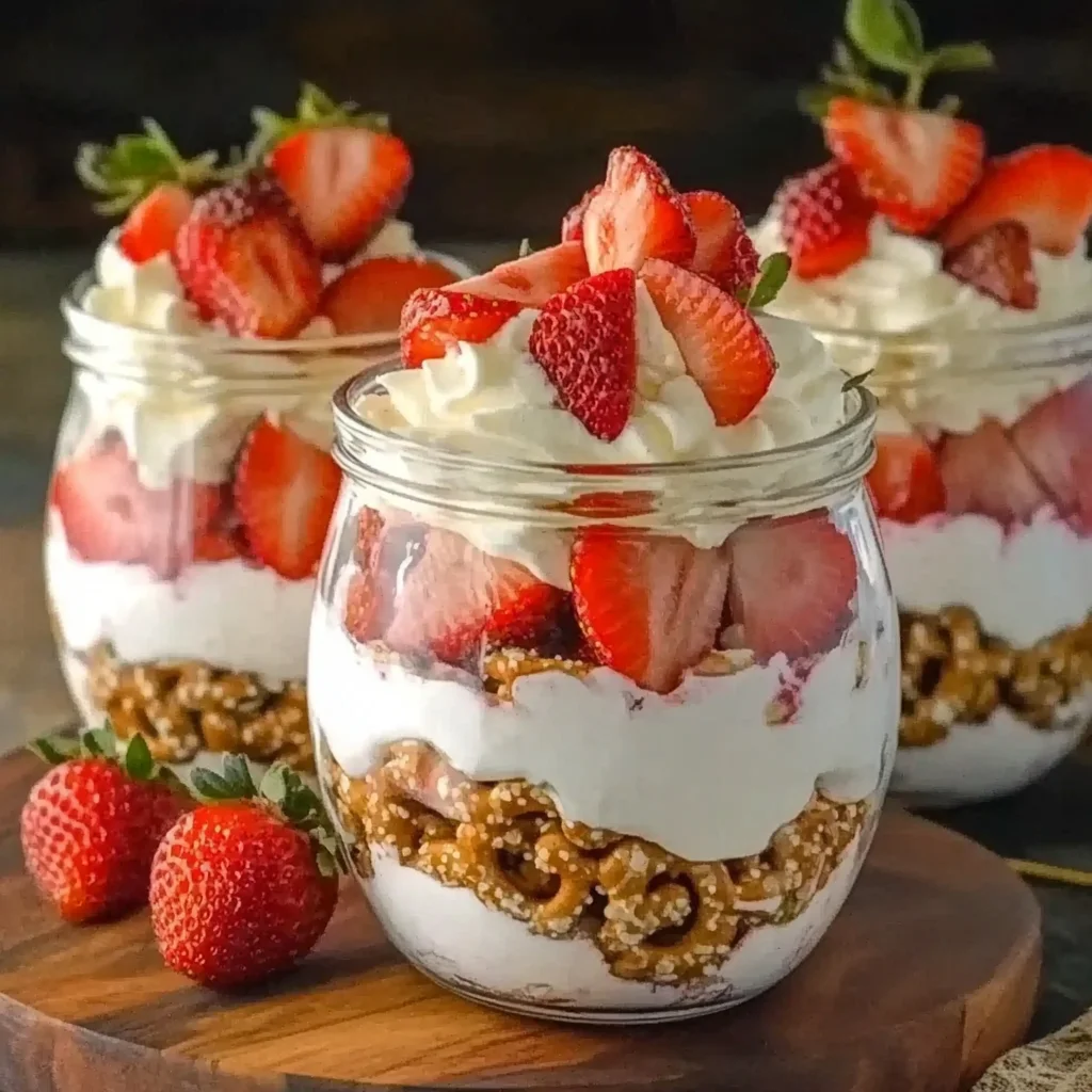 Strawberry Pretzel Salad Parfaits Recipe