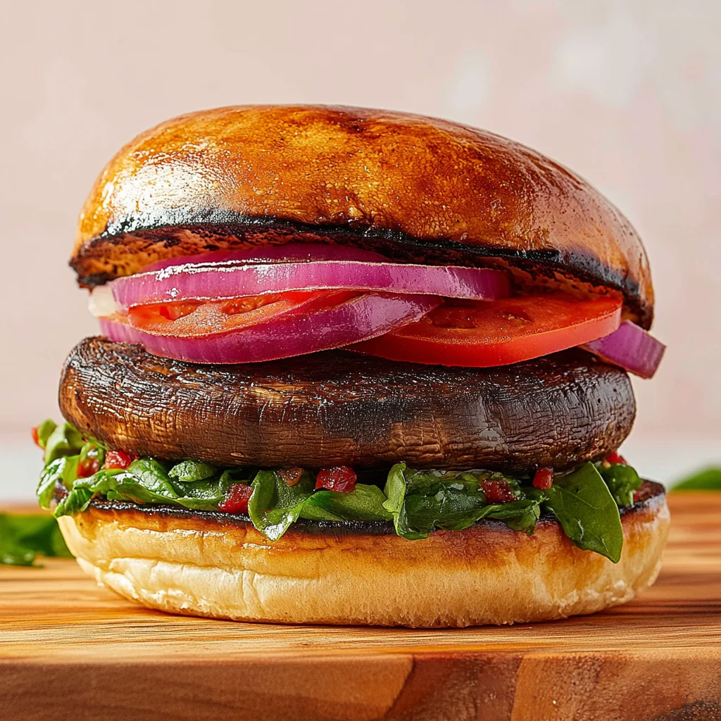 The Best Grilled Portobello Mushroom Burger