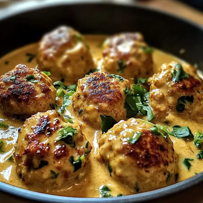Chicken Meatballs in Coconut Curry Sauce