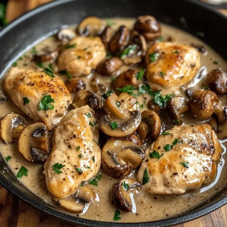 Creamy Garlic Mushroom Chicken Skillet