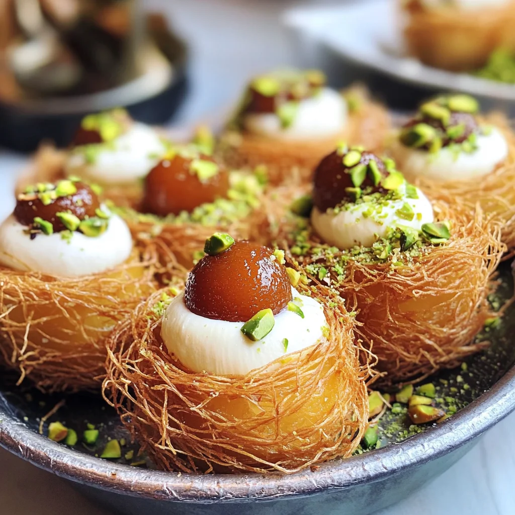Gulab Jamun in Kunafa Nests