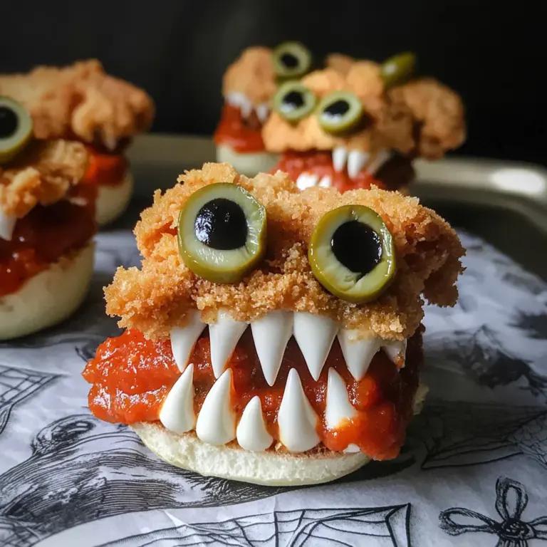 Halloween Chicken Parm Sliders
