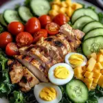 Protein Power Salad with Chicken, Eggs & Cheese
