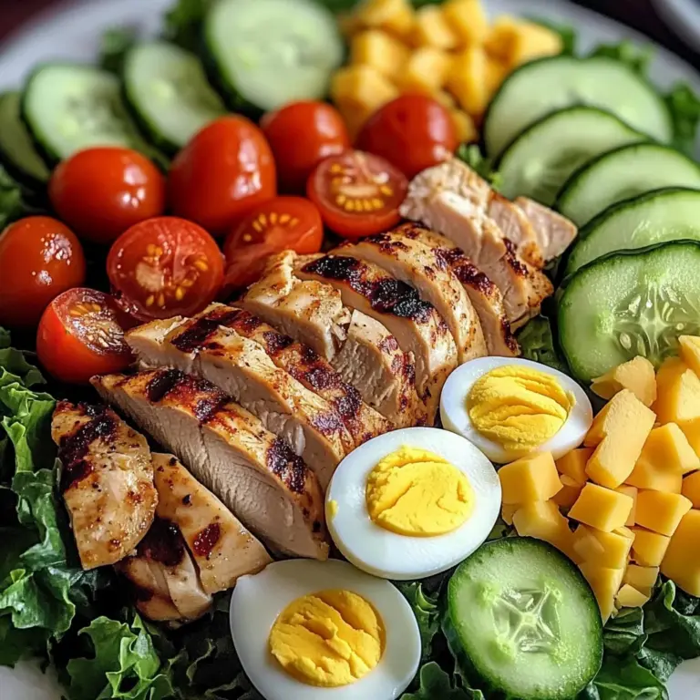 Protein Power Salad with Chicken, Eggs & Cheese
