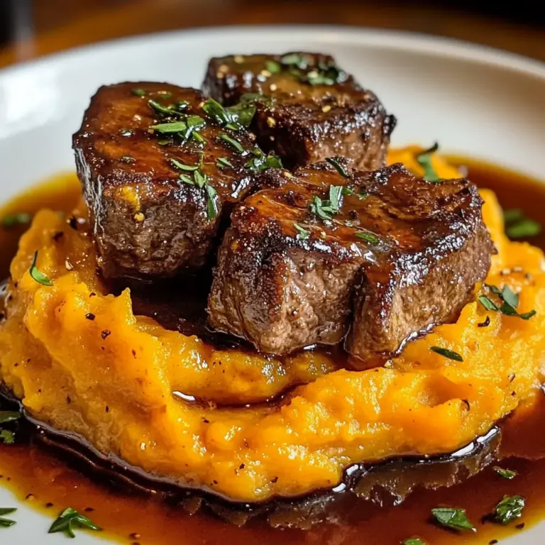 Apple Cider beef with Mashed Sweet Potatoes Recipe