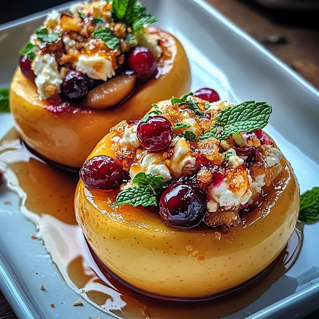 Baked Apples with Feta, Honey, and Cranberries: A Sweet and Savory Delight