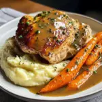 Creamy Herb Roasted Chicken with Mashed Potatoes and Honey-Glazed Carrots