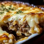 French Onion Ground Beef and Rice Casserole