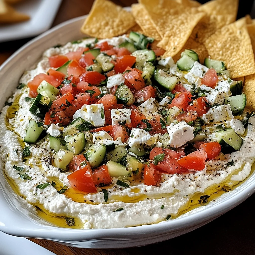 Layered Mediterranean Dip with Pita Chips