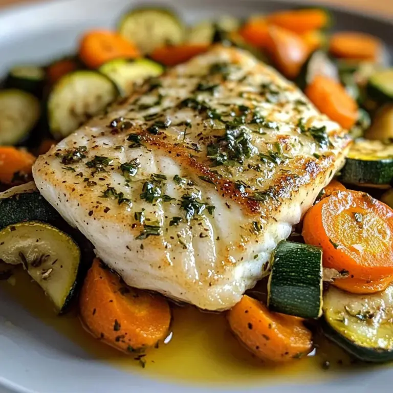 Lemon Herb White Fish with Sauted Vegetables