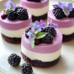 Mini Blackberry Mousse Cakes