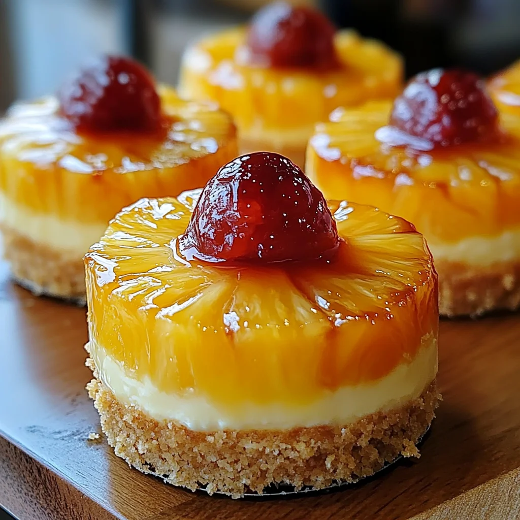 Mini Pineapple Upside-Down Cheesecakes
